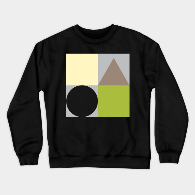 Color Blocks with Basic Shapes Crewneck Sweatshirt by HelenDBVickers